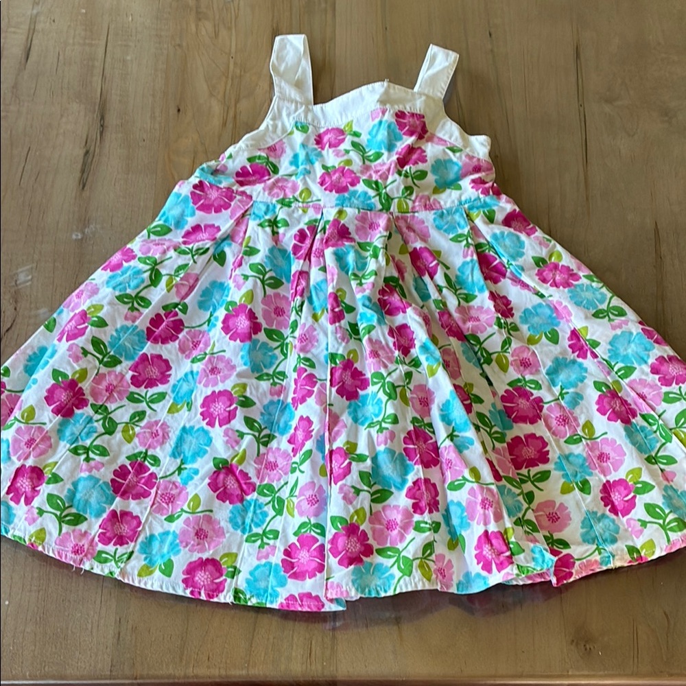 Floral Kids Dress in Pink, Blue, and Green - Gymboree - Size 4